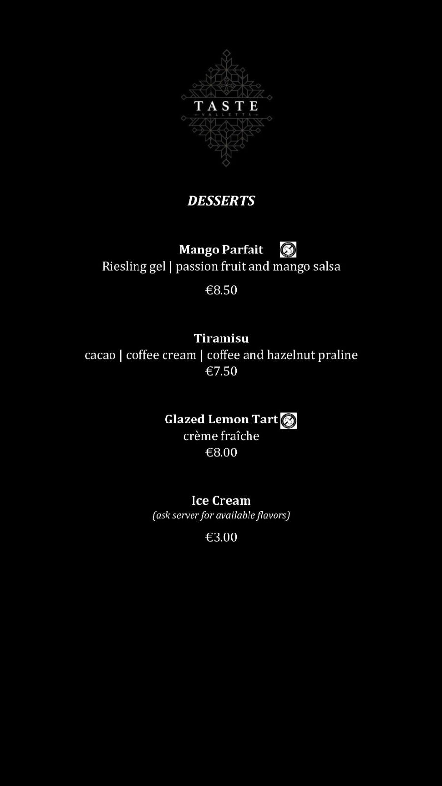 Desserts